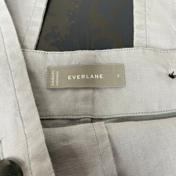 Everlane The Apron Linen Tank Top Sky Blue Gray Size 2 - Picture 6 of 11